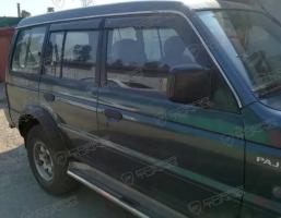 Дефлекторы окон (ветровики) Mitsubishi Pajero II 5d 1991-2000 (Митсубиши Паджеро) Кобра Тюнинг