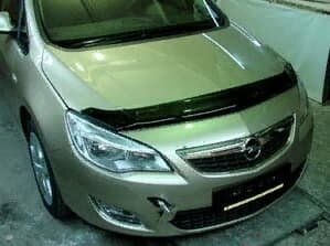 Дефлектор капота (мухобойка) Opel Astra J HB 2010- (Опель Астра Джей) SIM